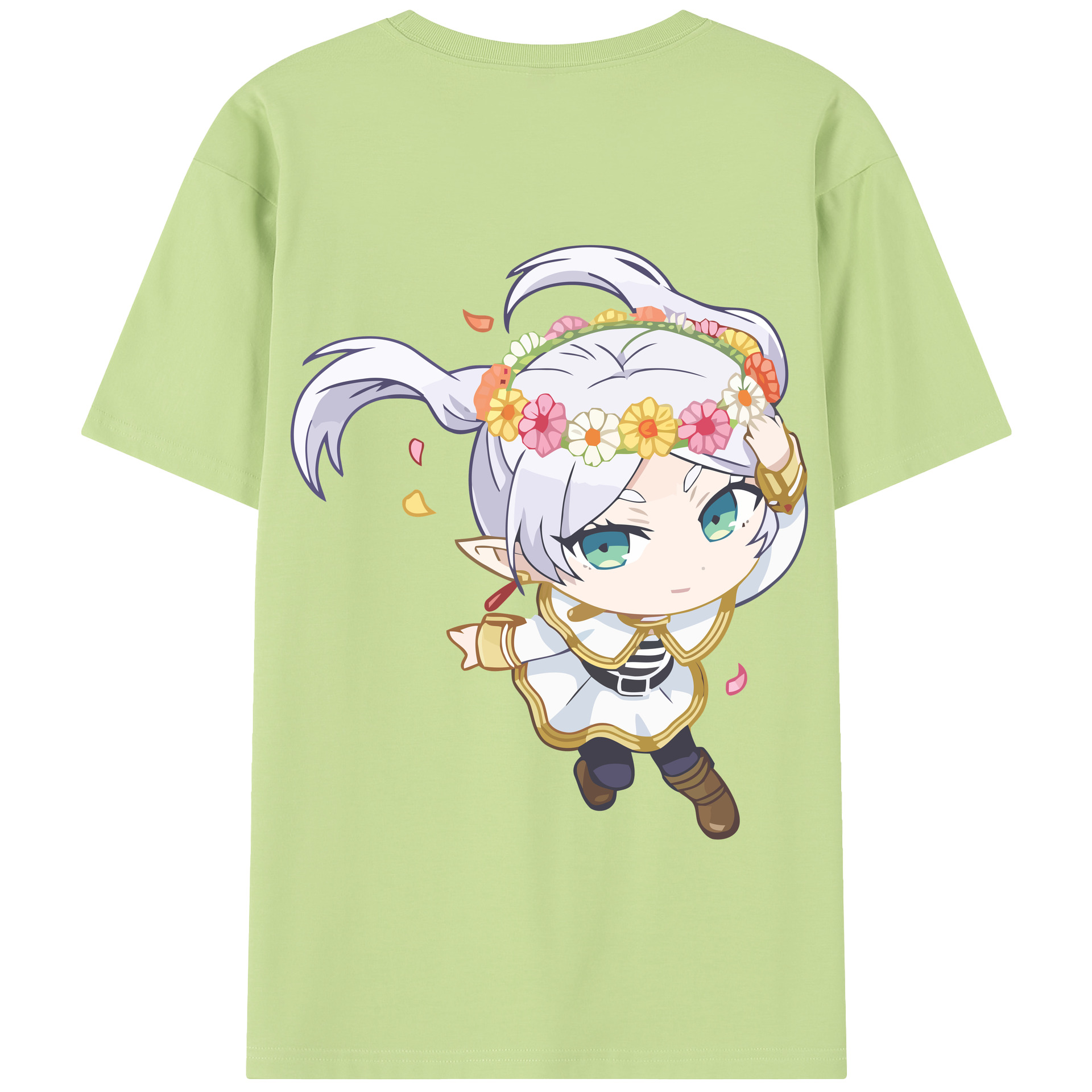 （画像用） 葬送のフリーレン Frieren 綿100％半袖Tシャツ（背面プリント）